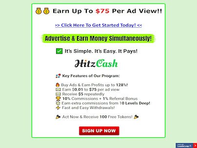 Earn Up To $75 Per Ad View!!